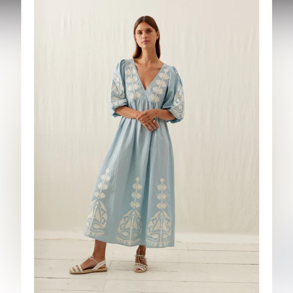 Louise Misha Ilana Dress - Blue Size 40 (Large)